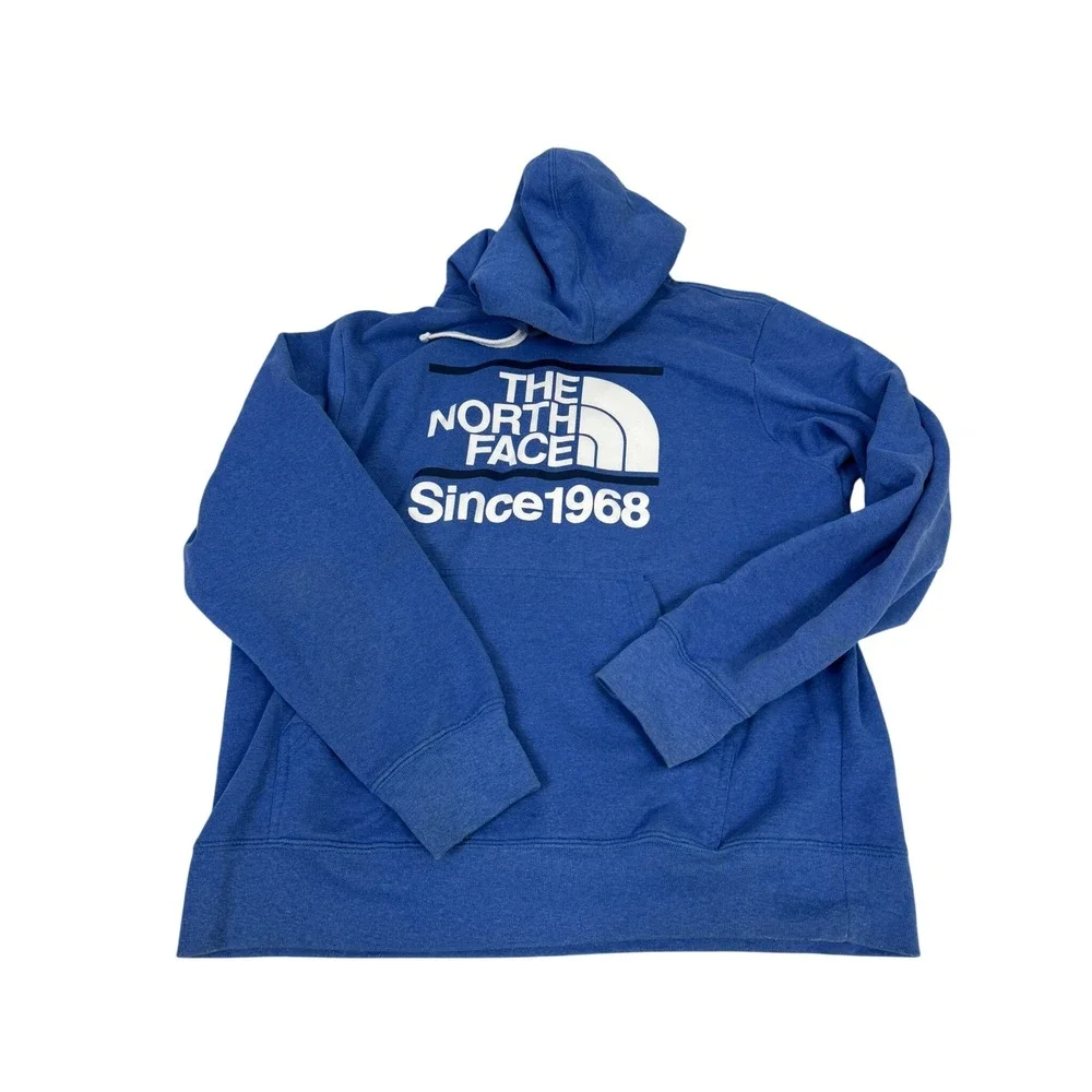 The North Face‎ Mens Blue Graphic Pullover Hoodie Since 1968 Large F13 SMU